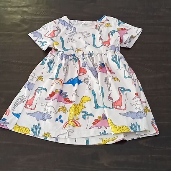 Little girls dinosaur dress size 4T great condition used once - Picture 1 of 4